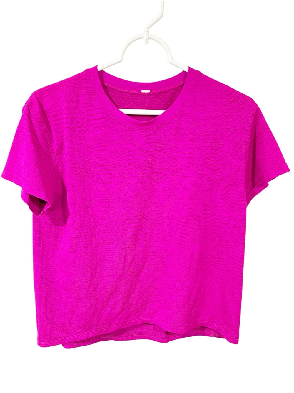 Lululemon Train to Be Seamless Short Sleeve Ripple Wave Purple Highlight Magenta